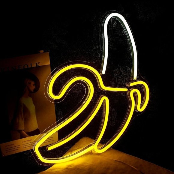 Urban Outfitters Other - Neon Light Banana Fruit Retro 90's Nostalgic Wall Decor for Dorm/Bedroom/Gift